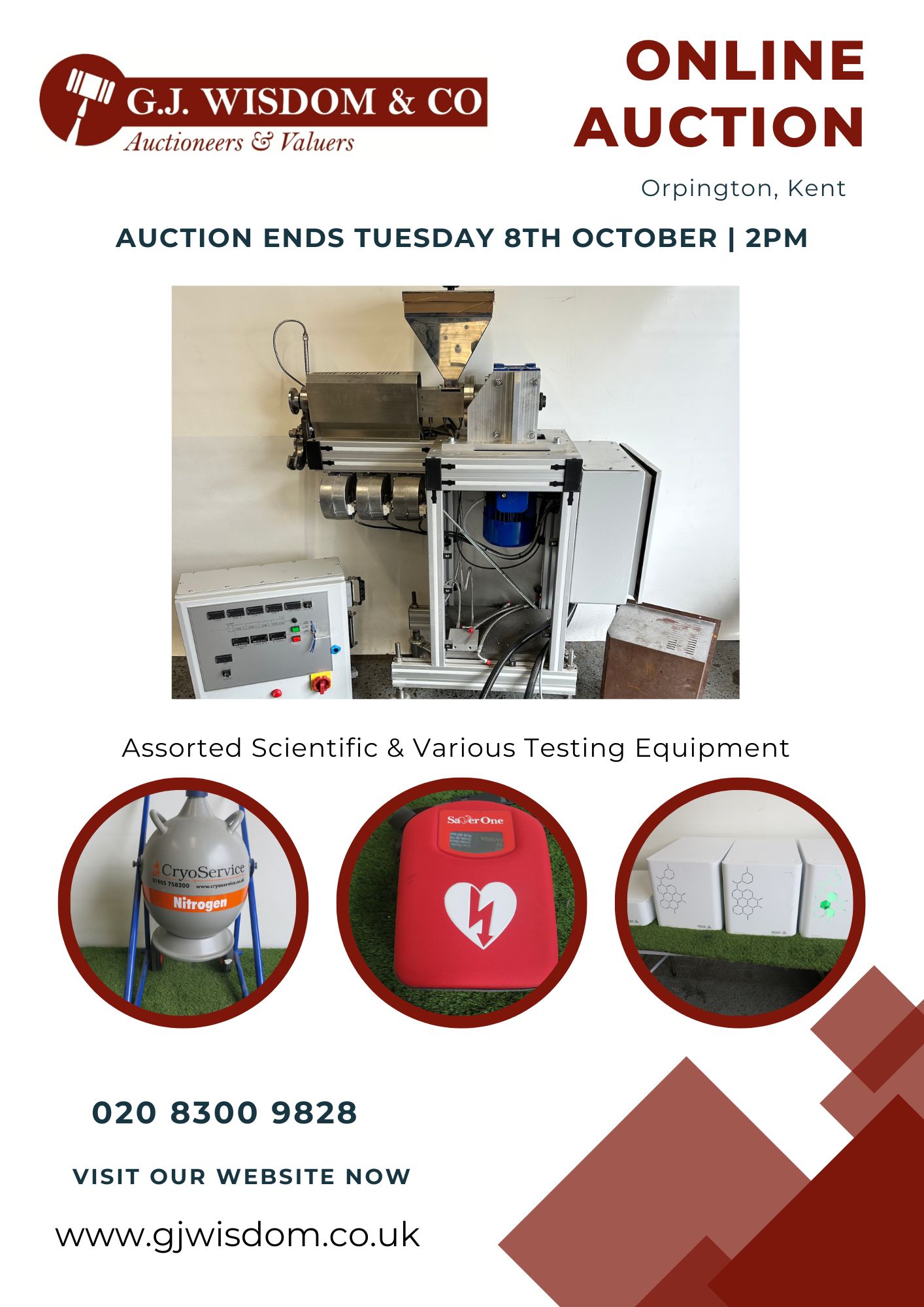 Infographic – Scientific & Various Testing Equipment – G.J.Wisdom & Co